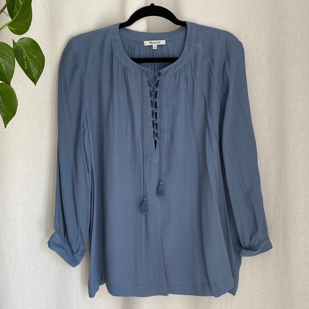 Madewell Sky Blue Blouse. Size: S